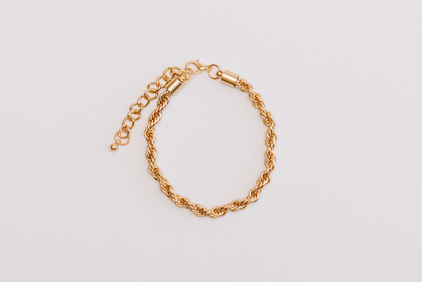 Gold Jewelry on White Background